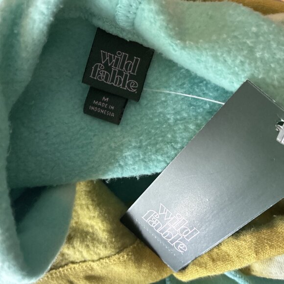 Wild Fable Womens M Tie Dye Hoodie Sweatshirt Cropped Long Sleeve Pullover - Picture 5 of 6